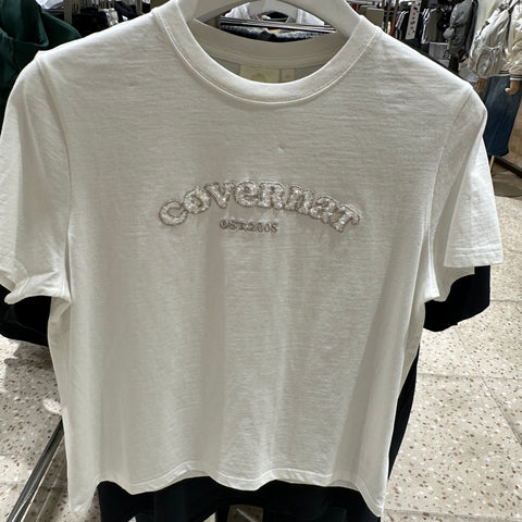韓國 Covernat Crop Logo T-Shirt 【CO141】 - Image