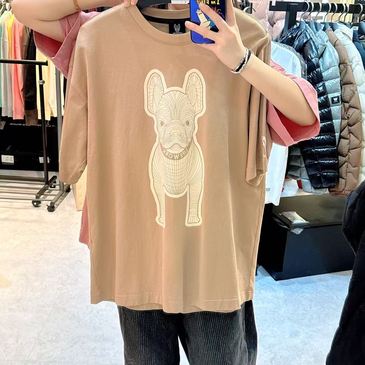 韓國 LifeWork Silk Radok Print Short Sleeve T-Shirt【LW041】