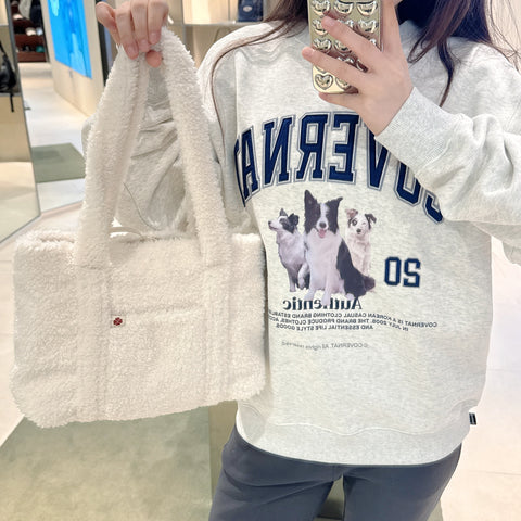 韓國 Covernat Cloverheart Fluffy Medium Tote Bag【CO088】 - STT Mall HK 靚太網購