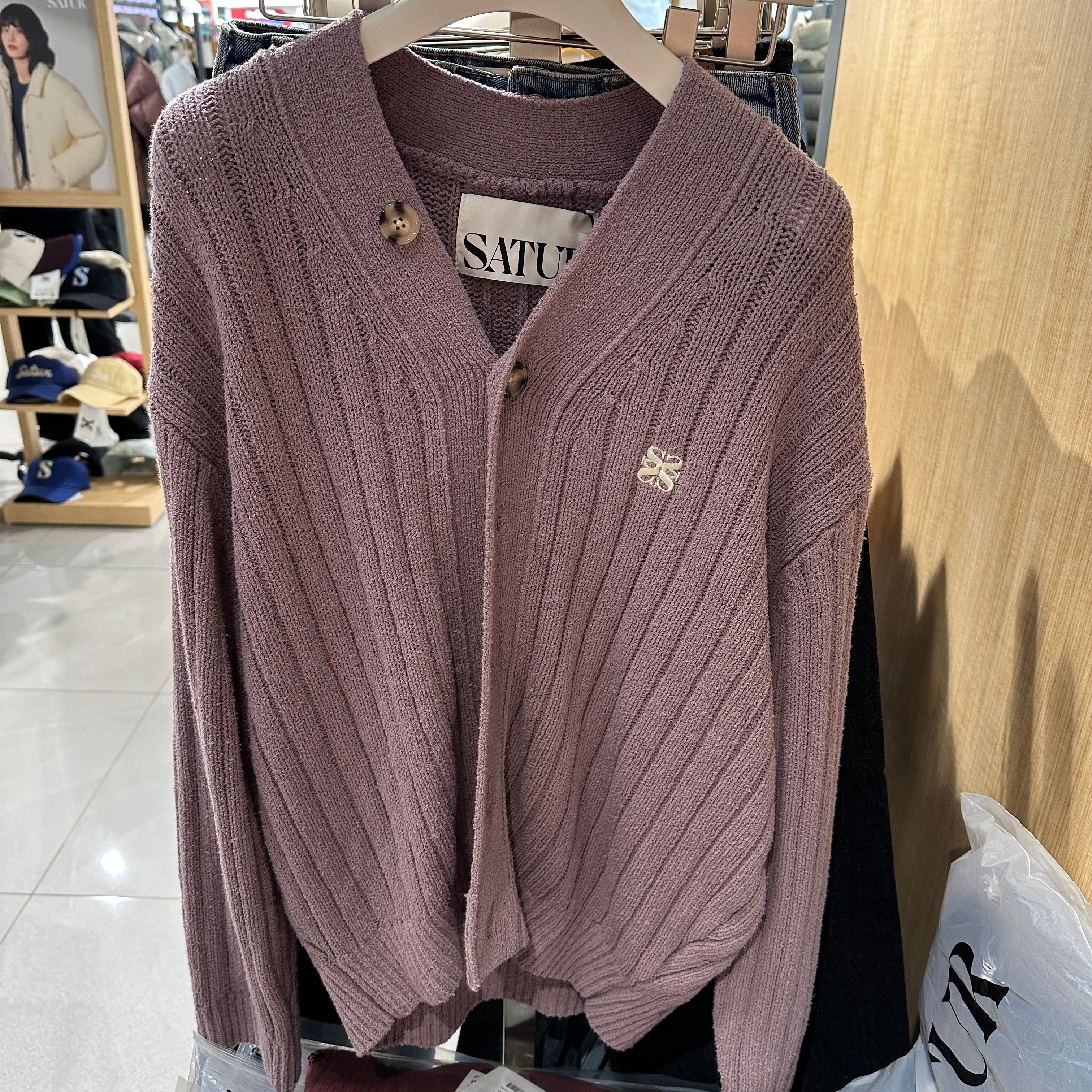 韓國 Satur Faro Over Size Boucle Cardigan【SR050】