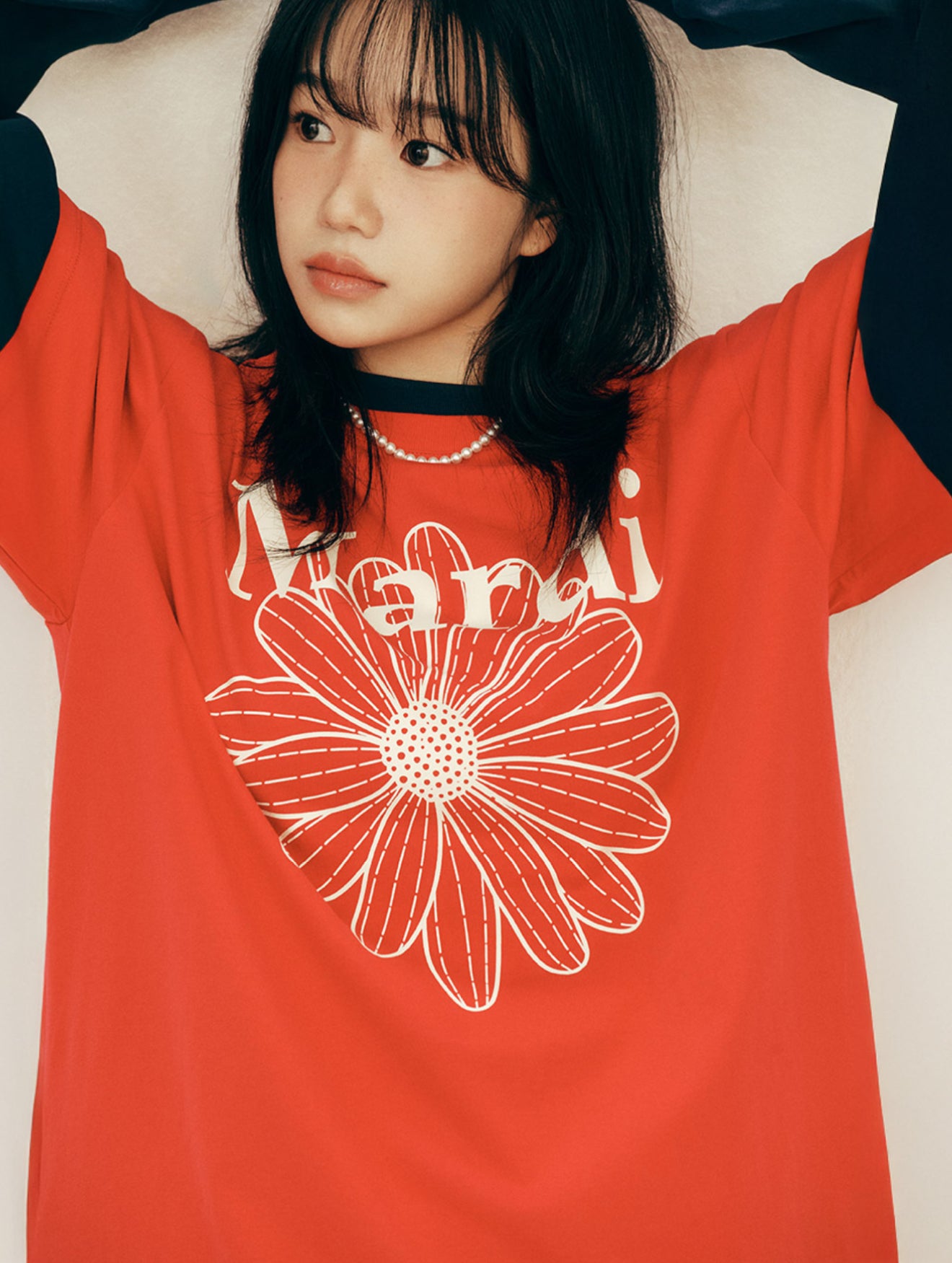 韓國 Mardi Mercredi UNISEX TSHIRT FLOWERMARDI【MM075】