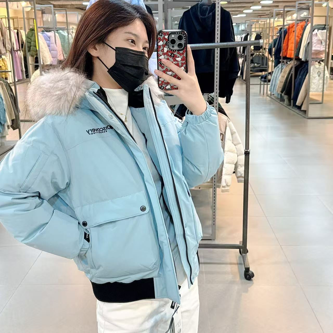 韓國 Discovery Kids Out Pocket Down Short Padding (鴨絨)【DY161】