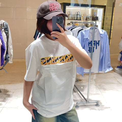 韓國 HANAHAII 基本款WARNING純棉 T-Shirt【HA089】