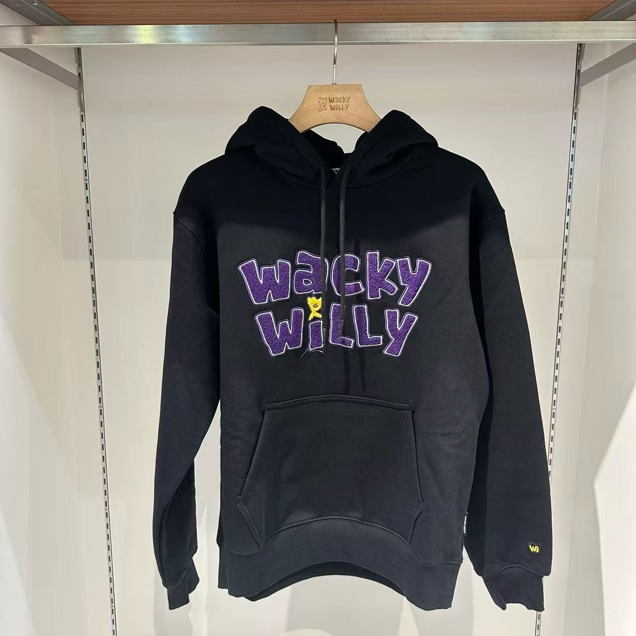 韓國 Wacky Willy Fleece Typographic Hoodie【WW094】