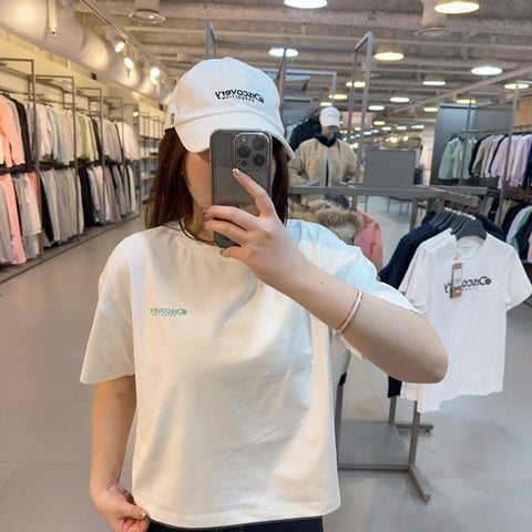【現貨】韓國 Discovery Women's Back Graphic Crop Short Sleeve T-shirts【DY113】 - Image