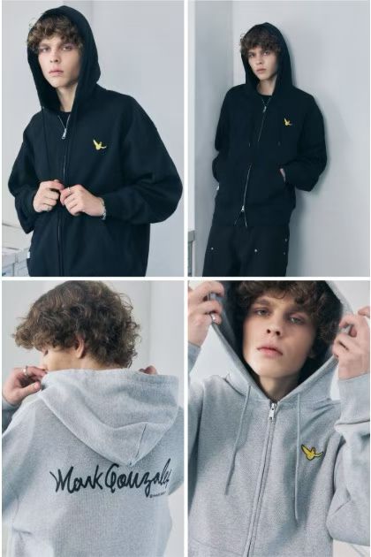 韓國 Mark Gonzales Angel Wappen 2WAY Sweat Hoodie【MG175】