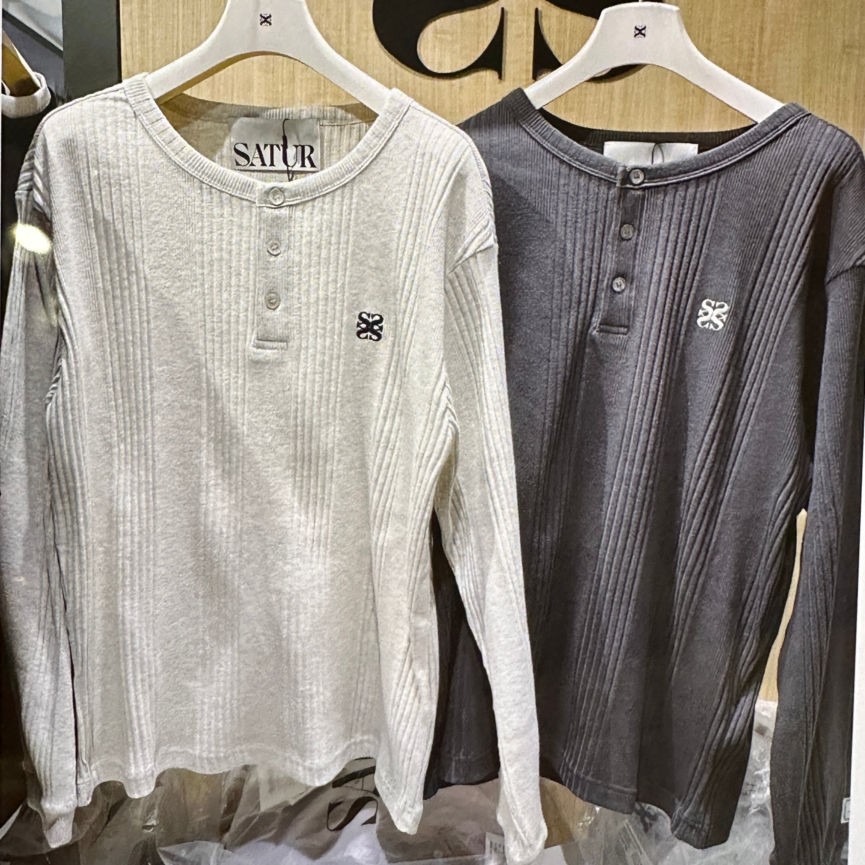 韓國 Satur Slim Fit Layered Long Sleeve【SR080】