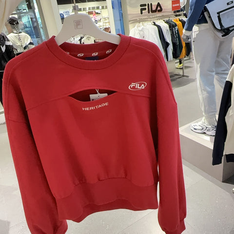 韓國 FILA Embroidered Cotton Blend Sweatshirt【FA065】 - STT Mall HK 靚太網購