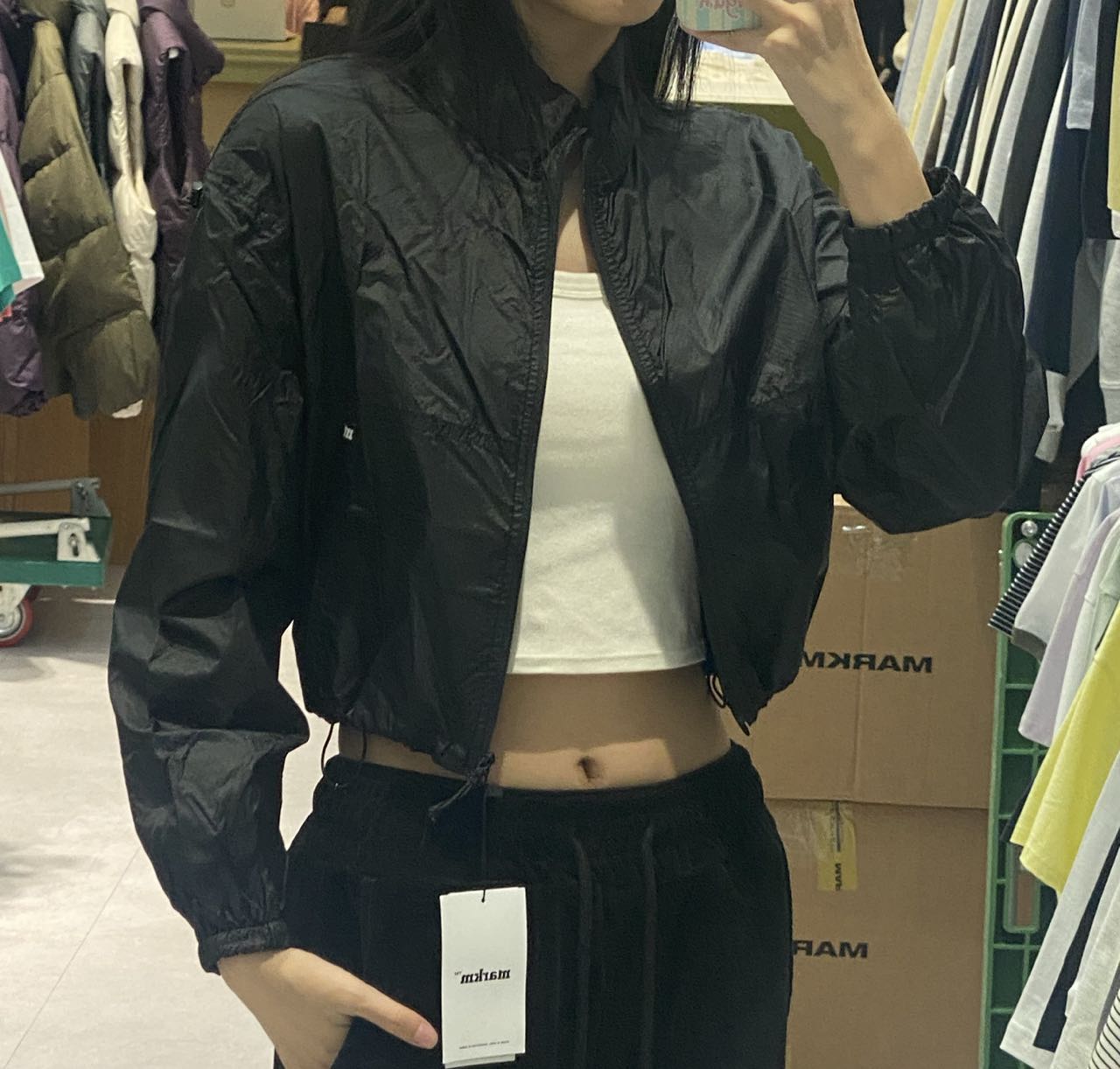 韓國 Markm SHEER WIND BREAKER CROP JUMPER【MA056】 - STT Mall HK 靚太網購