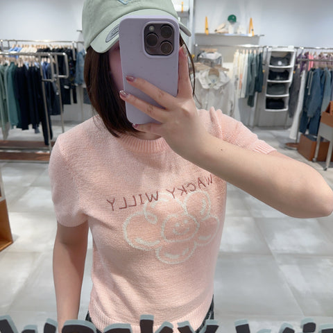 韓國 Wacky Willy Women's Wappen Crop Knit【WW145】