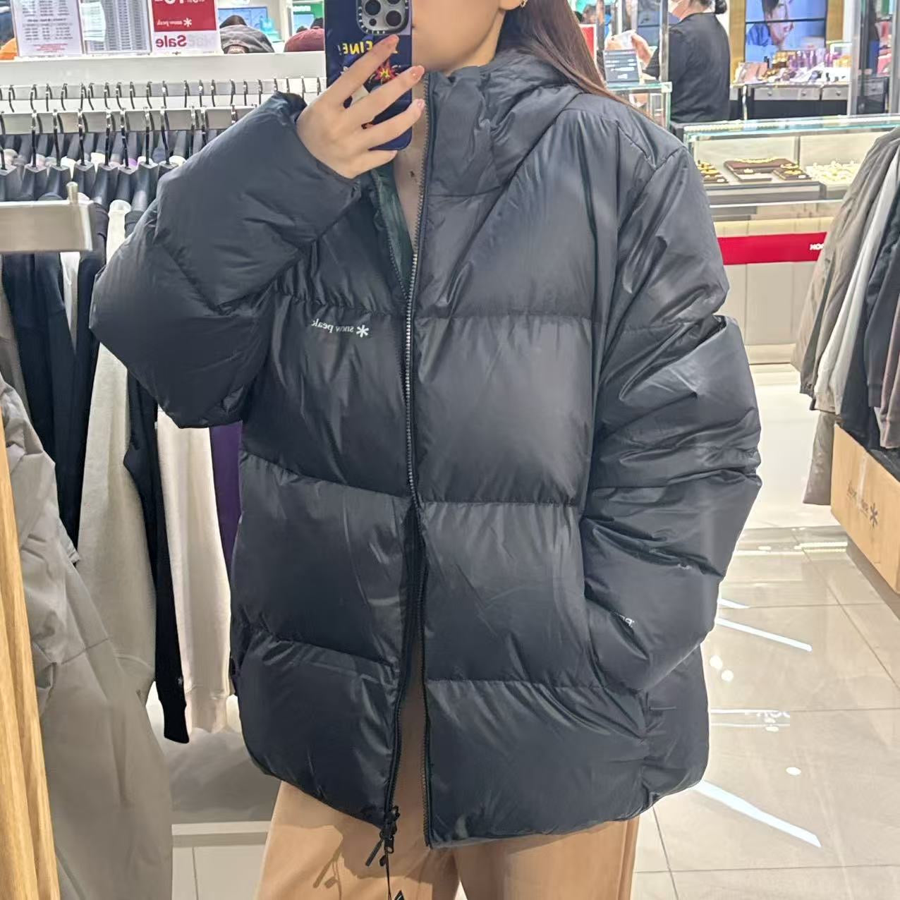 韓國 Snowpeak 男女同款 Airnova Pertex Reversible Hooded Heavy Down Jacket 雙面款 (鴨絨)【SN059】