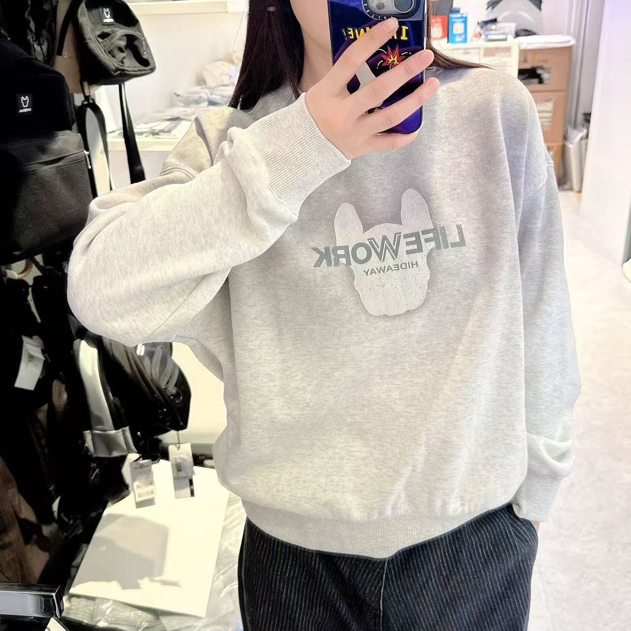 韓國 LifeWork Lite Bonding Vintage Sweatshirt (加絨款)【LW028】