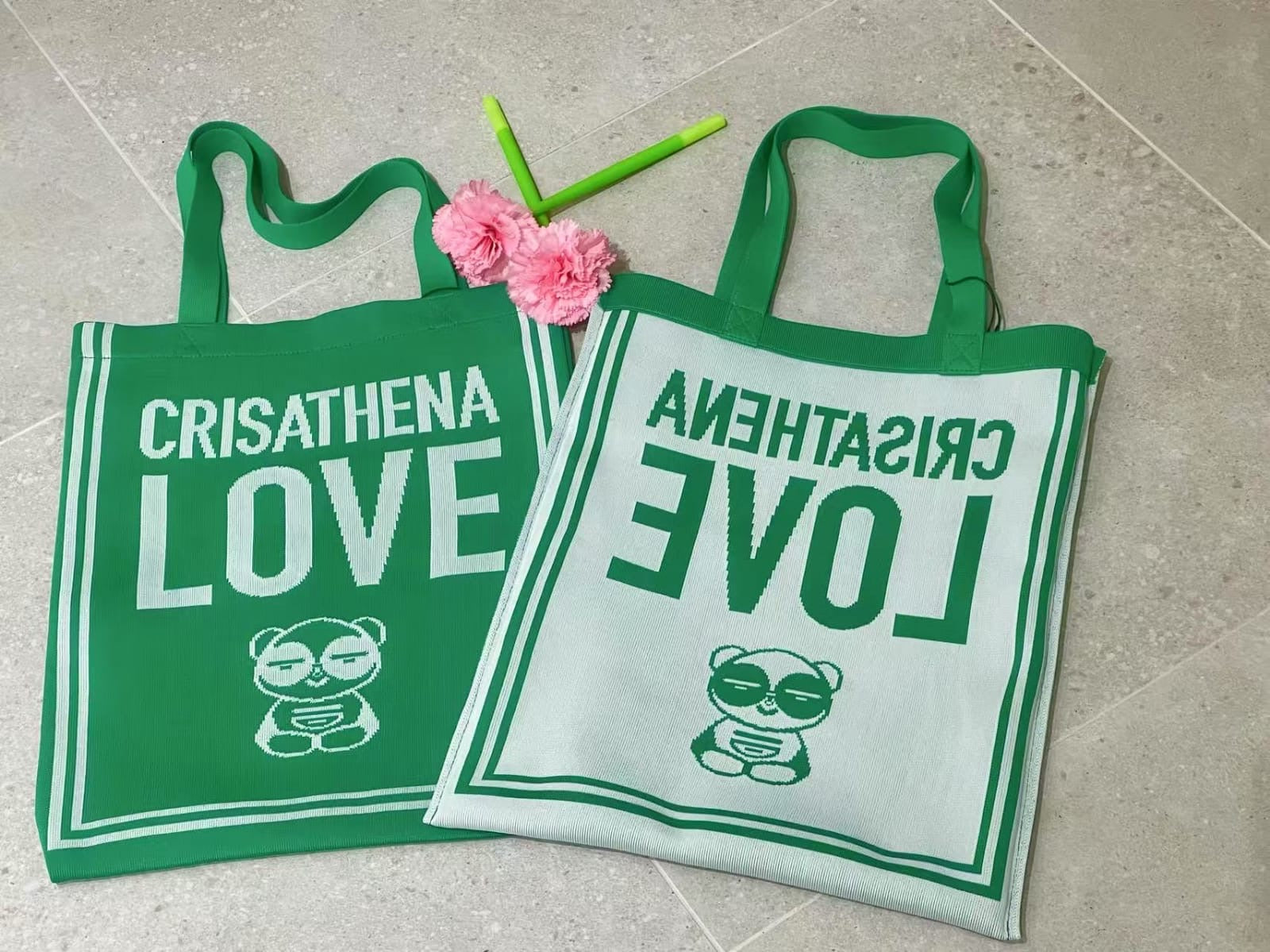 Crisathena Chill Panda Love Tote Bag【SM174】