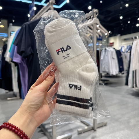 韓國 FILA Striped Mid-Calf Socks 3 Pack【FA286】