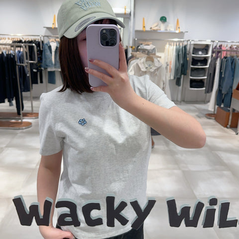 韓國 Wacky Willy Women's Wappen Crop Short Sleeve T-Shirt【WW147】