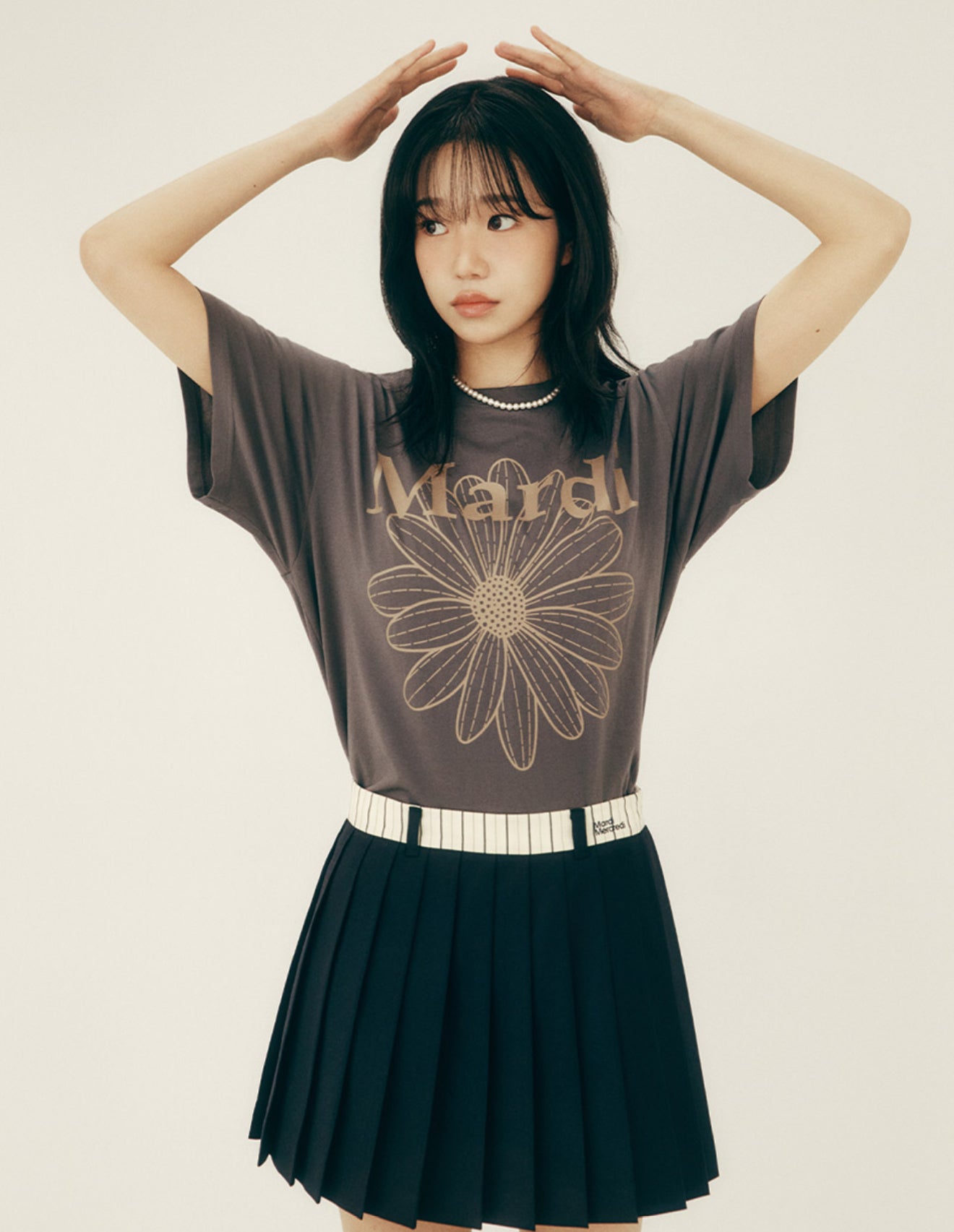 韓國 Mardi Mercredi TSHIRT FLOWERMARDI【MM039】