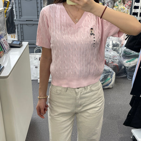 韓國 SPAO V-neck short-sleeved knit【SP030】 - STT Mall HK 靚太網購