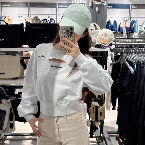 韓國 FILA Embroidered Cotton Blend Sweatshirt【FA065】 - STT Mall HK 靚太網購