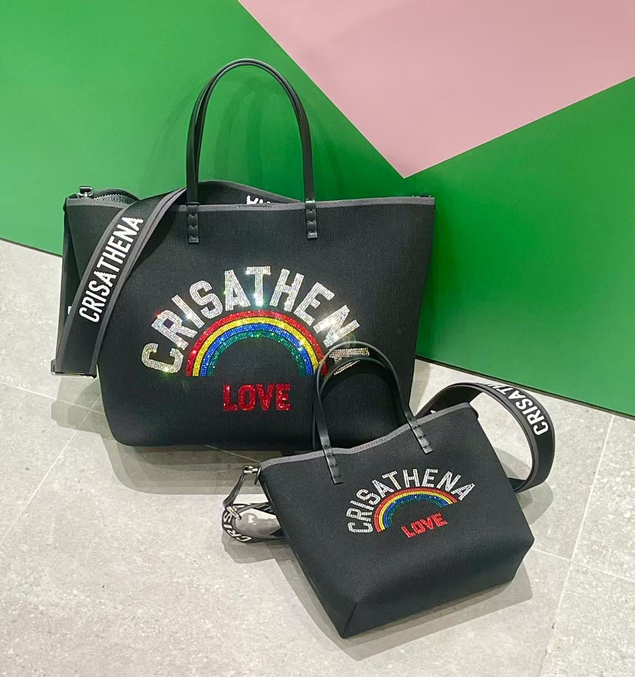 Crisathena Glam RainBow Love Small Tote Bag【SM171】