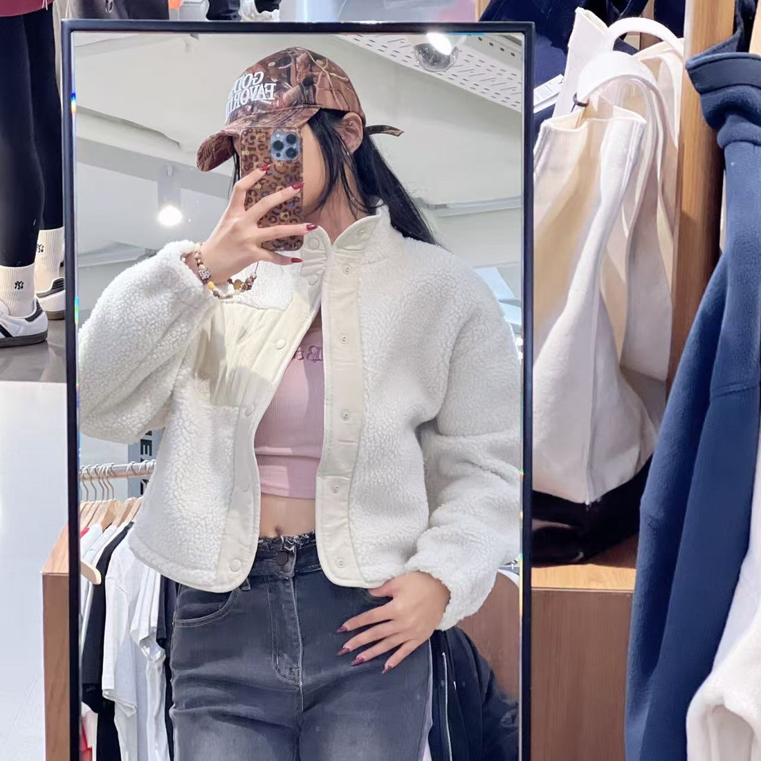 韓國 Marithe Francois Girbaud Marithe Sport W Fleece Crop Jacket【MF762】