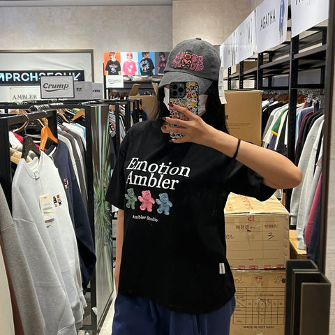 韓國 Ambler Emtion Bear Overfit Short Sleeve T-Shirt【AR024】 - Image