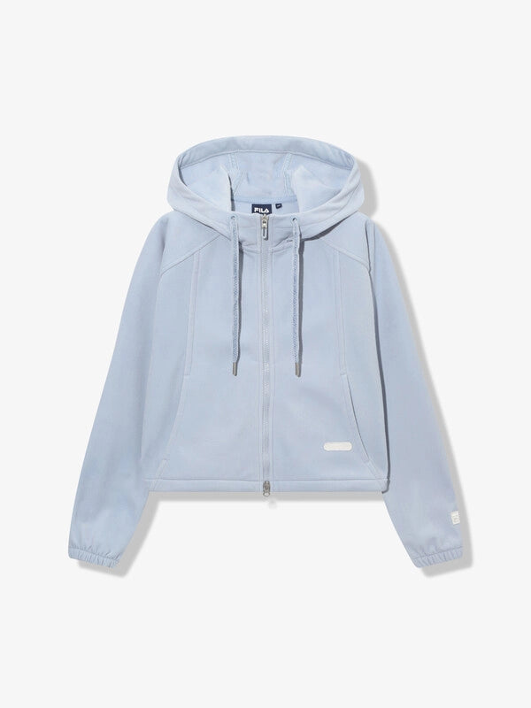 韓國 Fila Velour Corduroy Fleece Hooded Zip-Up【SC038】