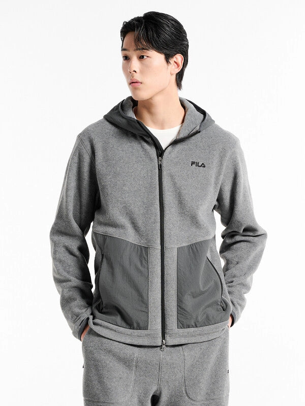 韓國 Fila Micro Fleece Hoodie Zip-Up【SC033】