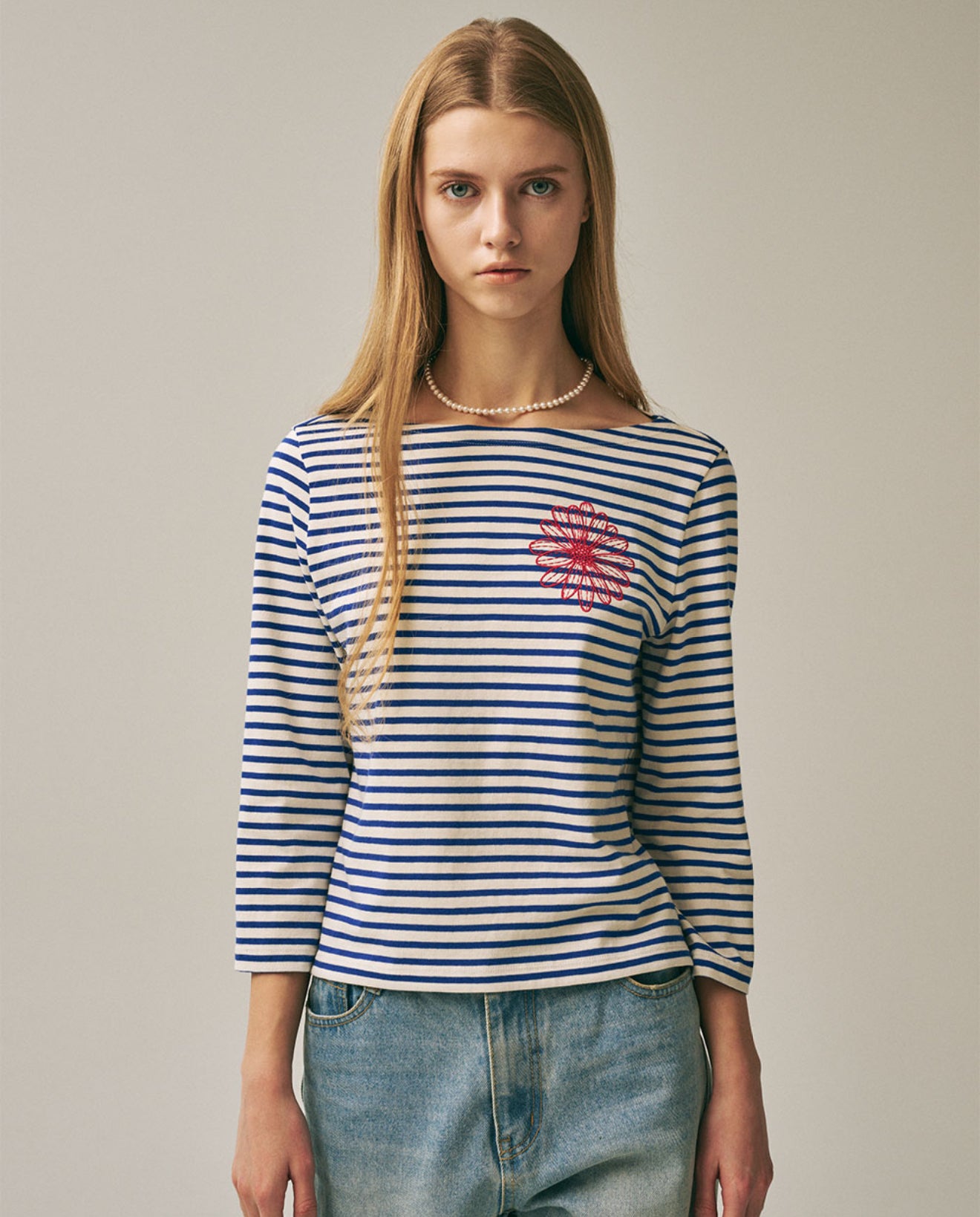 (限時優惠) 韓國 Mardi Mercredi Slim Tshirt 3/4 Sleeve Stripe【DM016】