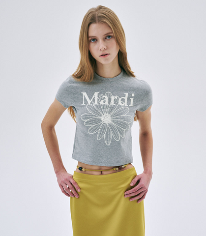 韓國 Mardi Mercredi CROPPED TSHIRT FLOWERMARDI【MM031】 - STT Mall HK 靚太網購