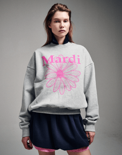 韓國 Mardi Mercredi SWEATSHIRT FLOWERMARDI