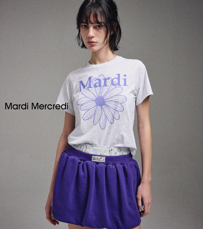 韓國 Mardi Mercredi SLIM TSHIRT FLOWERMARDI【MM033】 - STT Mall HK 靚太網購