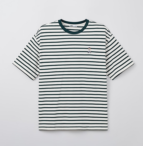 韓國 SPAO Striped Short Sleeve T-shirt【SP065】 - Image