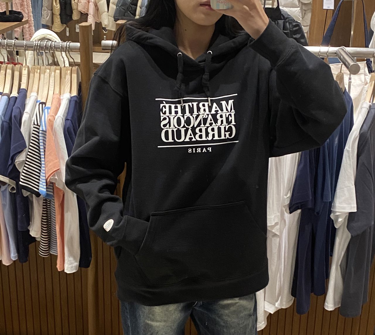 韓國 Marithe Francois Girbaud CLASSIC LOGO COLOR BLOCK RAGLAN SWEATSHIRT【MF034】 - STT Mall HK 靚太網購
