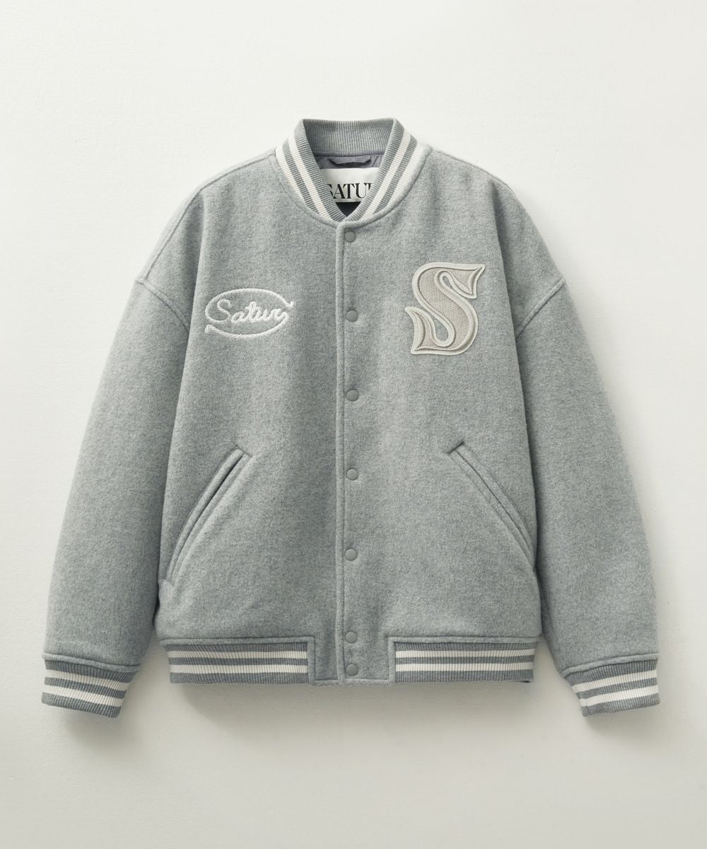 韓國 Satur Applique Wool Varsity Jacket【SR044】