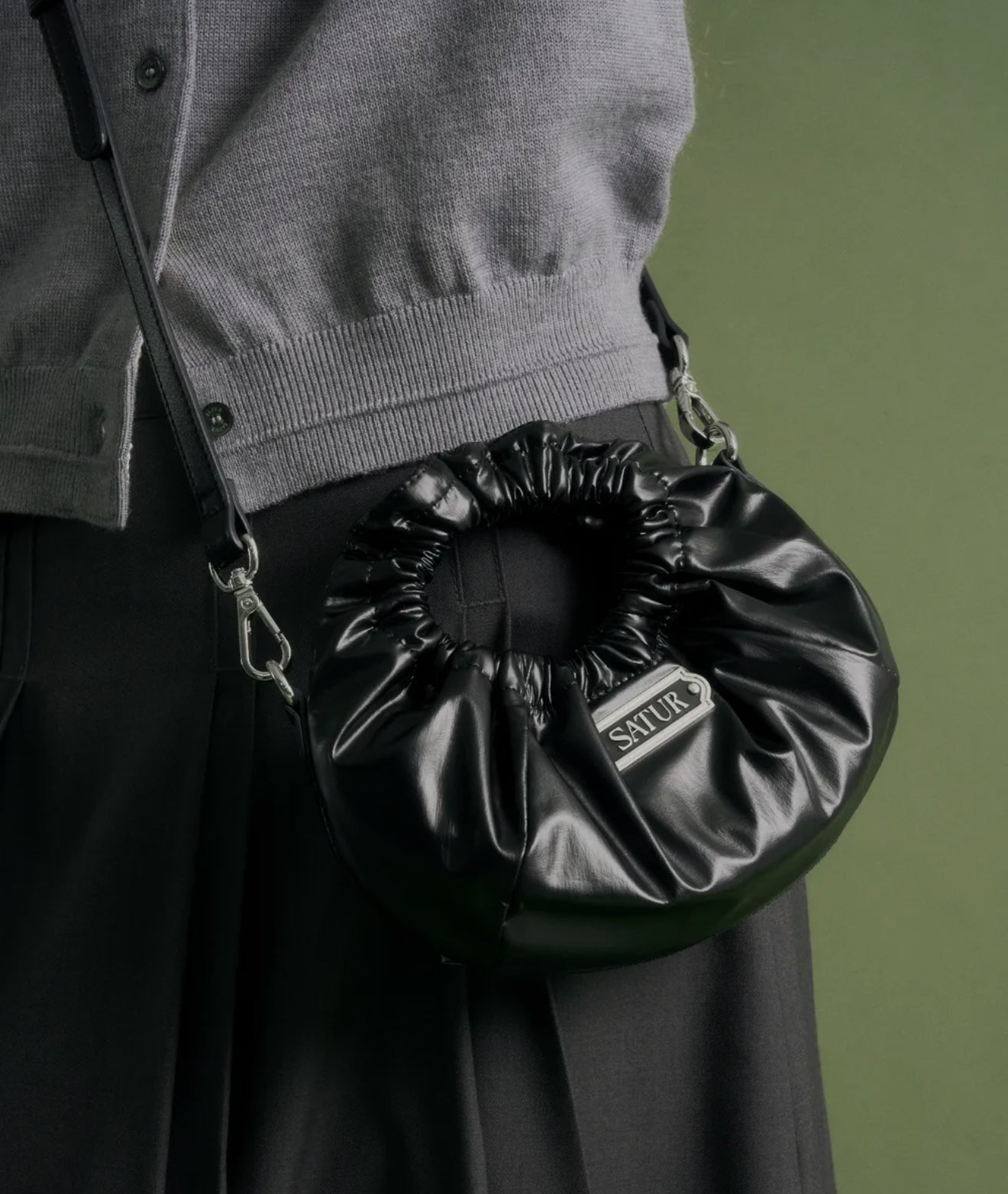 韓國 Satur Scrunchie Mini Tote & Cross Bag【SR034】