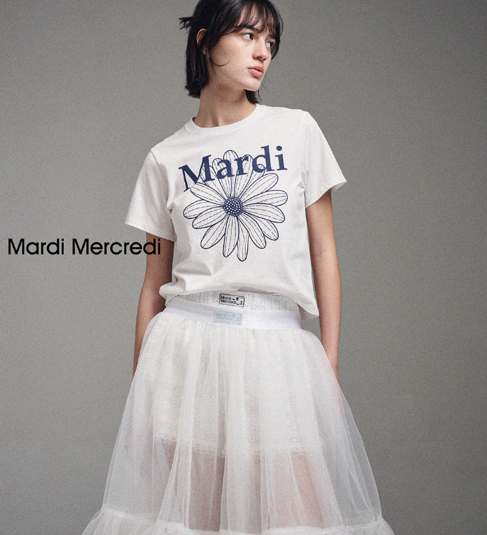 韓國 Mardi Mercredi SLIM TSHIRT FLOWERMARDI【MM033】 - STT Mall HK 靚太網購