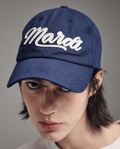 韓國 Mardi Mercredi CAP MARDI VINTAGE LOGO - STT Mall HK 靚太網購 -- NAVY CREAM