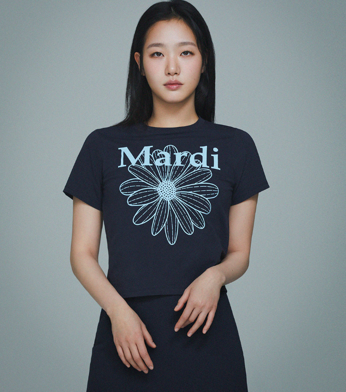 韓國 Mardi Mercredi SLIM TSHIRT FLOWERMARDI【MM033】 - STT Mall HK 靚太網購