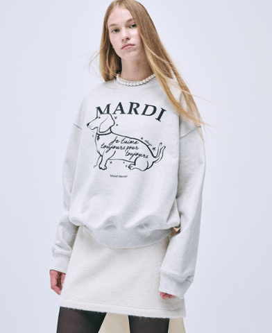 韓國 Mardi Mercredi SWEATSHIRT SWING THE TAIL DDANJI FLOWER CHOKER【MM067】 - Image