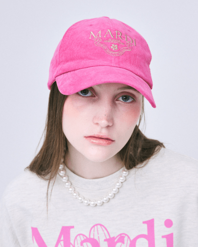 韓國 Mardi Mercredi CORDUROY CAP ALUMNI CLASSIQUE - STT Mall HK 靚太網購 -- Pink