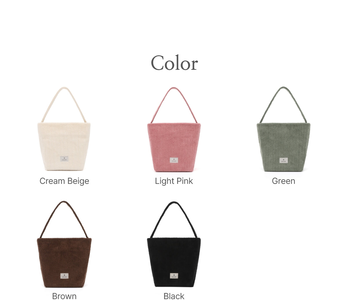 韓國 Snowpeak Corduroy Mini Tote Bag【SN006】