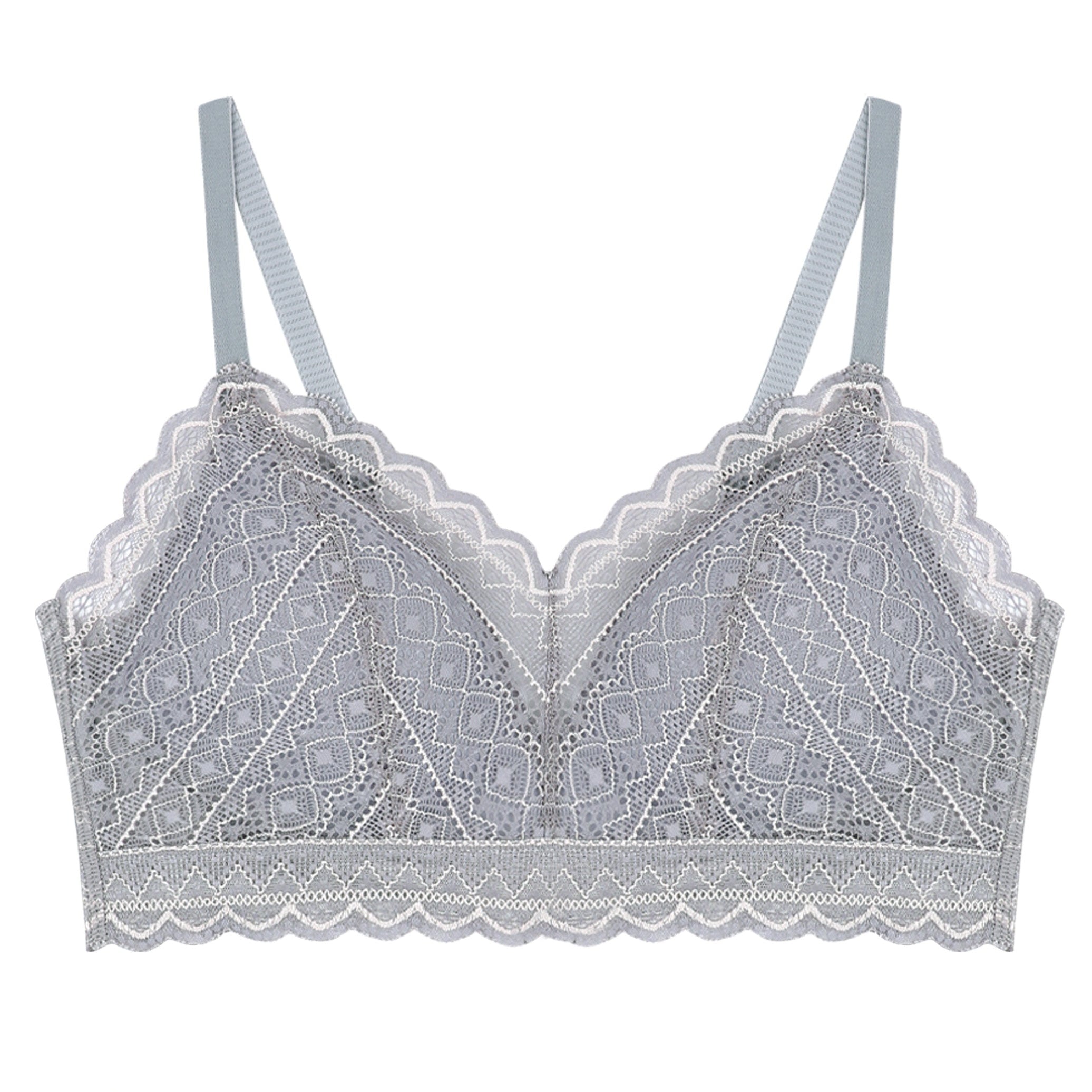 Comfort Lab Hook-And-Eye Triangle Ethnic Lace Bralette【LL040】