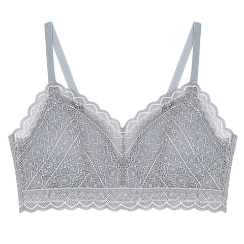 Comfort Lab Hook-And-Eye Triangle Ethnic Lace Bralette【LL040】