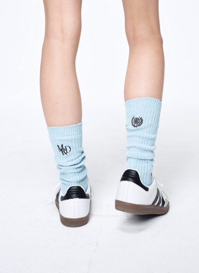 韓國 Mardi Mercredi LONG SOCKS MRD LOGO - STT Mall HK 靚太網購 -- SKY NAVY