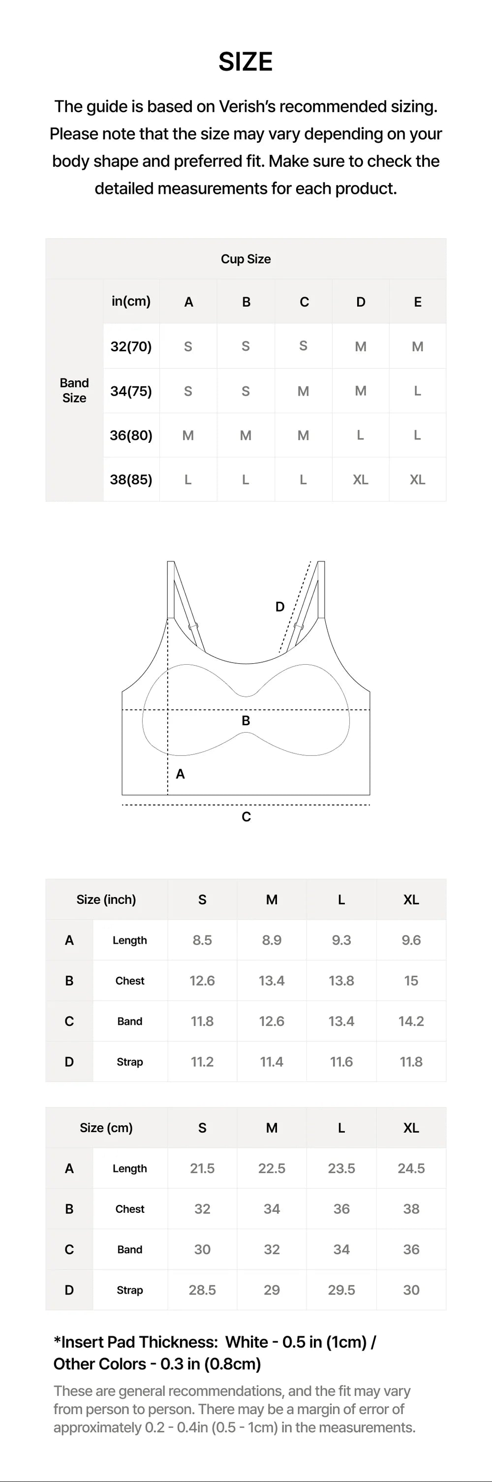 韓國 Verish Light Fit Sports Bra Round Neck【SE344】