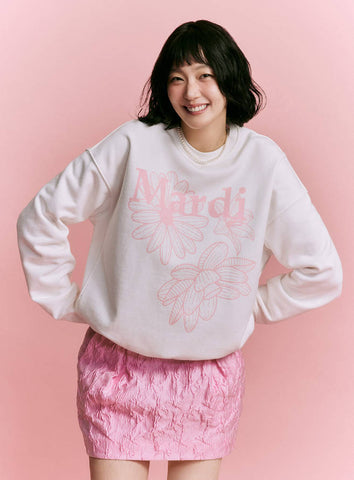 韓國 Mardi Mercredi SWEATSHIRT TRIPLE FLOWER【MM007】 - STT Mall HK 靚太網購
