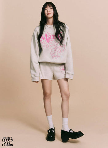 韓國 Mardi Mercredi SWEATSHIRT TRIPLE FLOWER【MM007】 - STT Mall HK 靚太網購