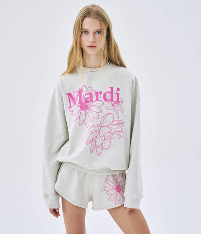 韓國 Mardi Mercredi SWEATSHIRT TRIPLE FLOWER【MM007】 - STT Mall HK 靚太網購