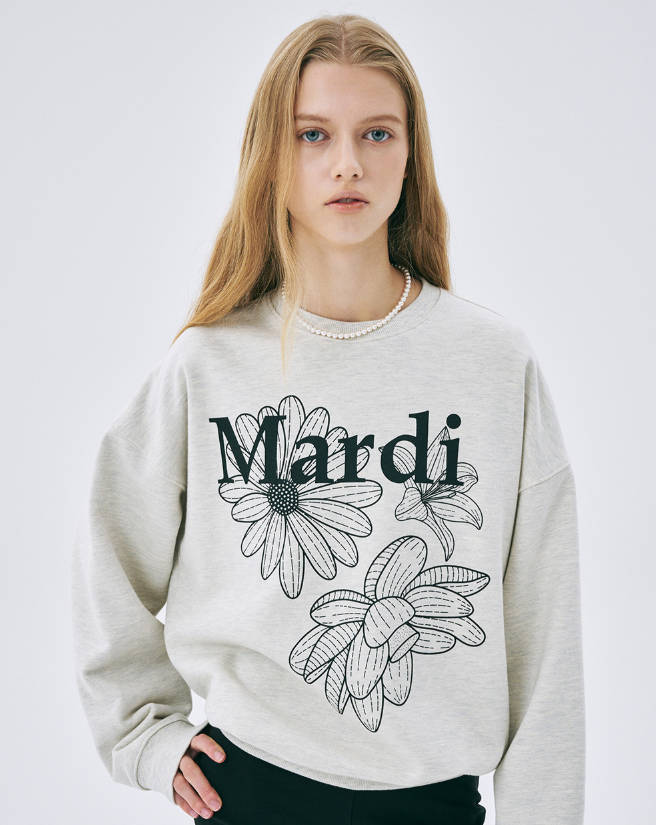 韓國 Mardi Mercredi SWEATSHIRT TRIPLE FLOWER【MM007】 - STT Mall HK 靚太網購