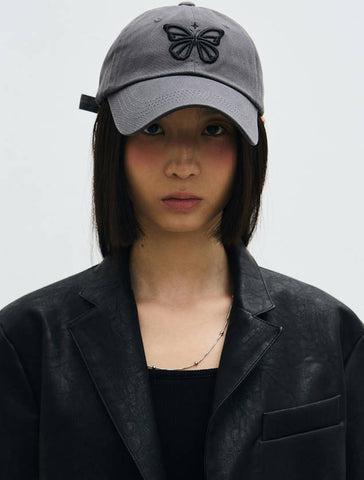 韓國 Nick Nicole VINTAGE BUTTERFLY BLINK BALL CAP【NN007】 - Image